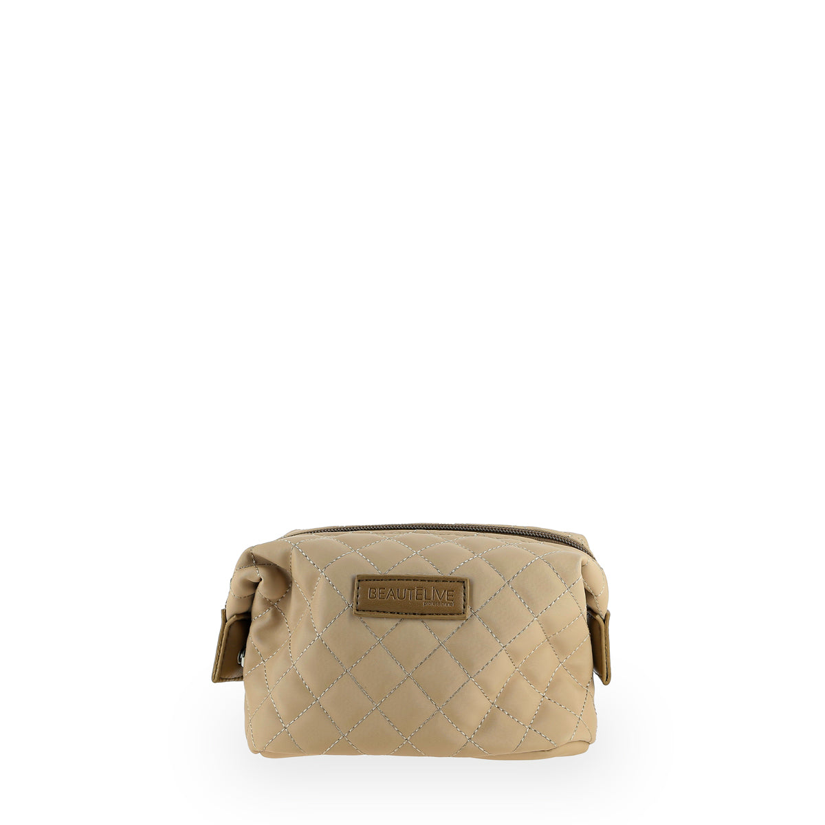Trousse matelassée beige