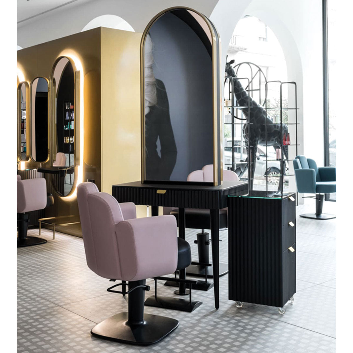 Coiffeuse SARAH Easy Centrale 2 Places Noir
