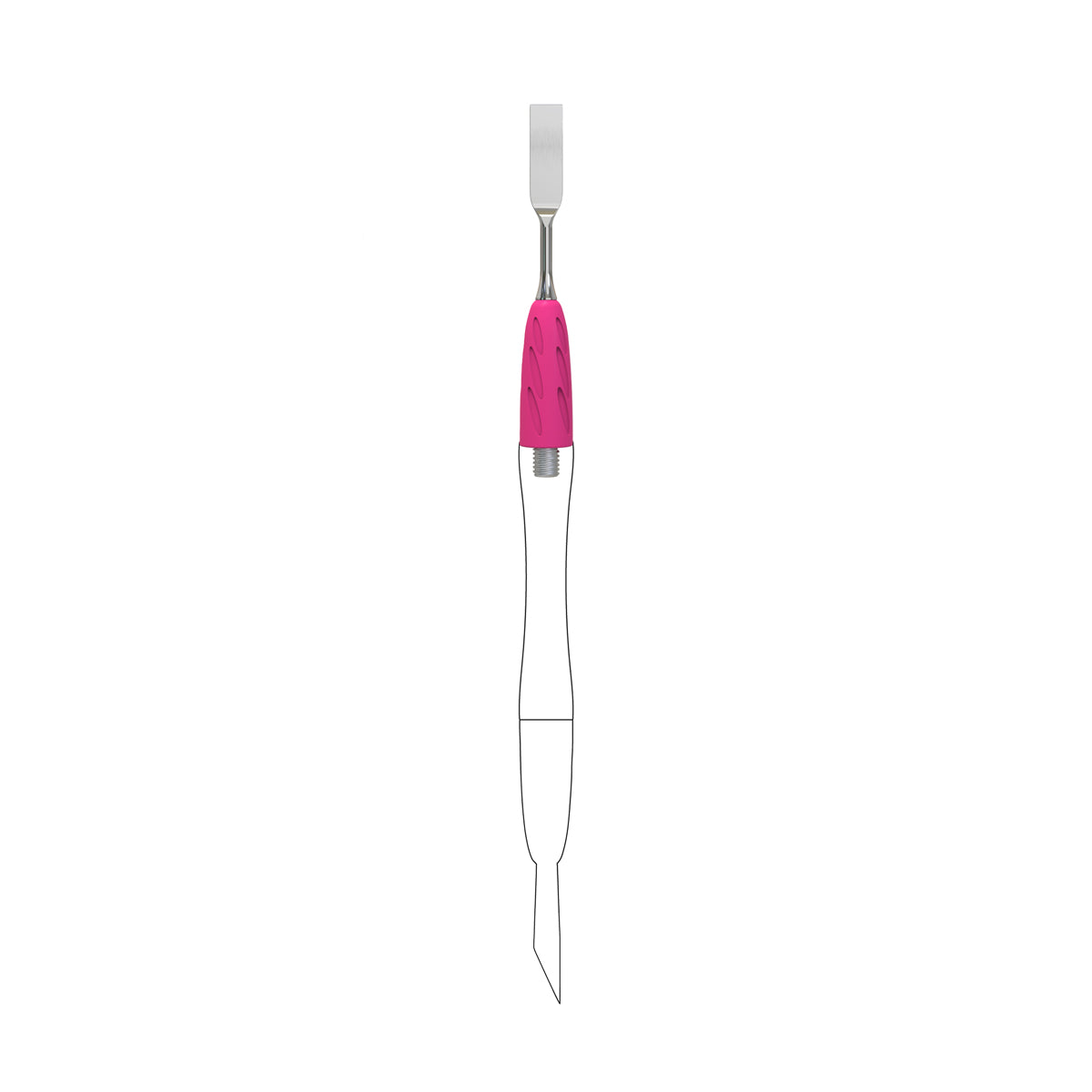 Embout Repousse Cuticules Plat Droit pour Manche Combo Uniq