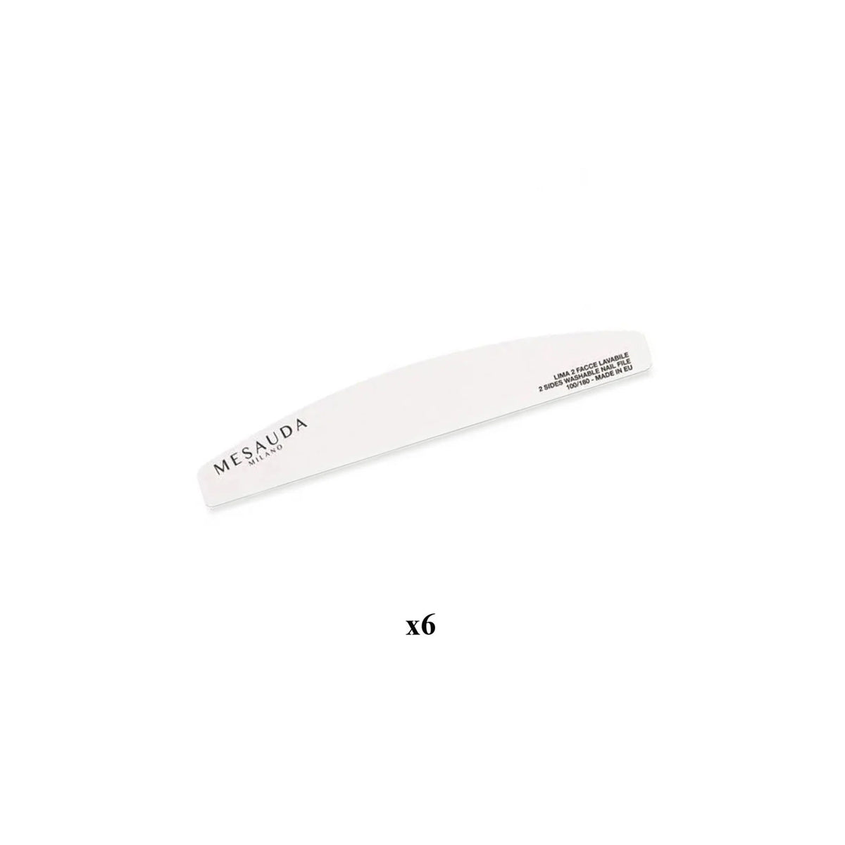 White Half-Moon Nail File 100/180 X6