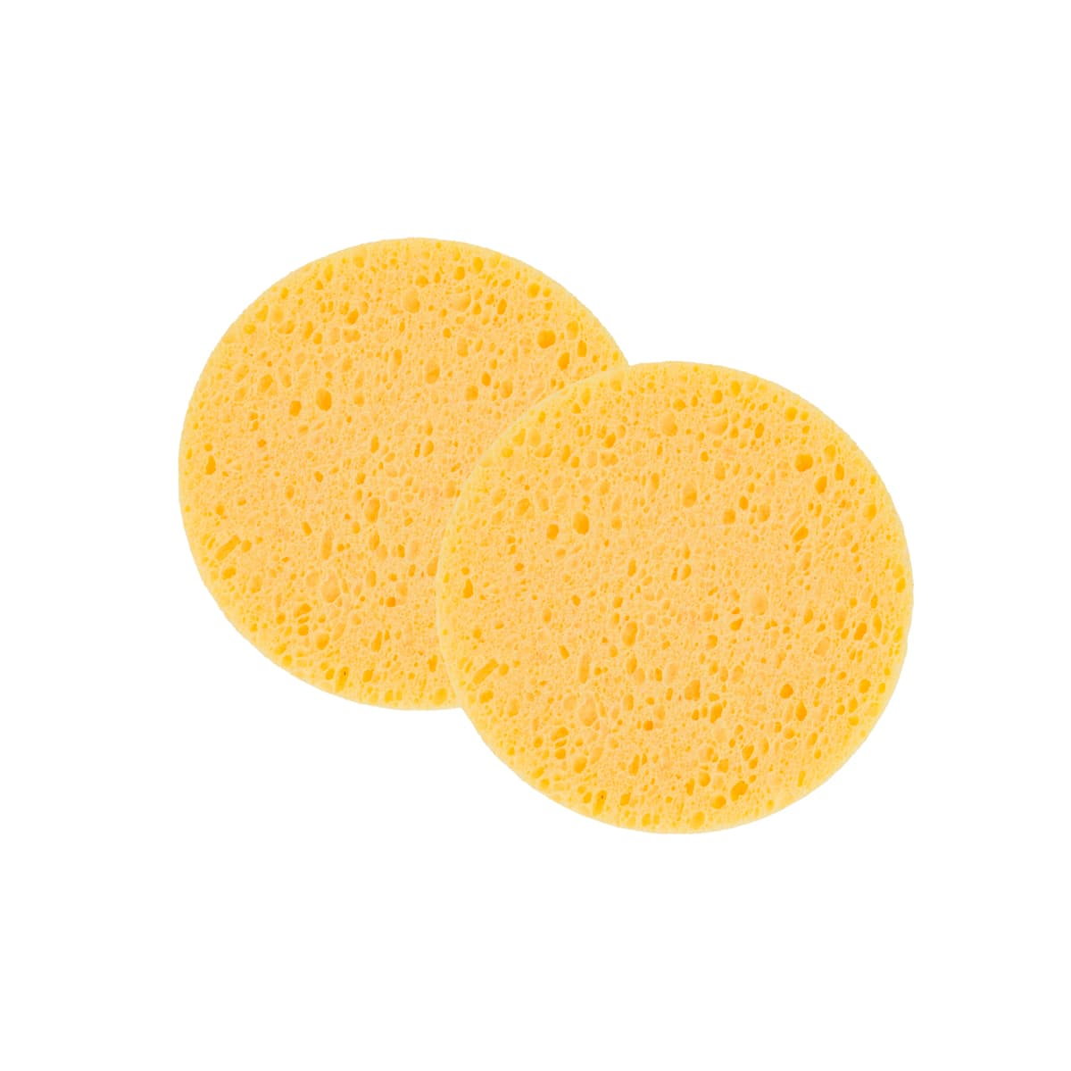 Round natural body sponges x2