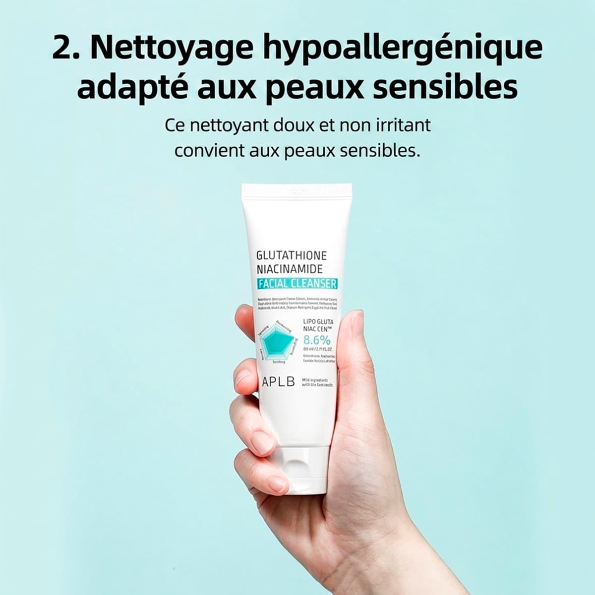 Gel Nettoyant Glutathione Niacinamide
