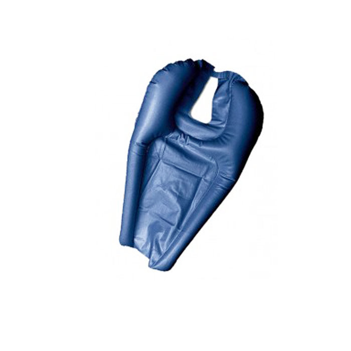 Inflatable blue hair-washing basin