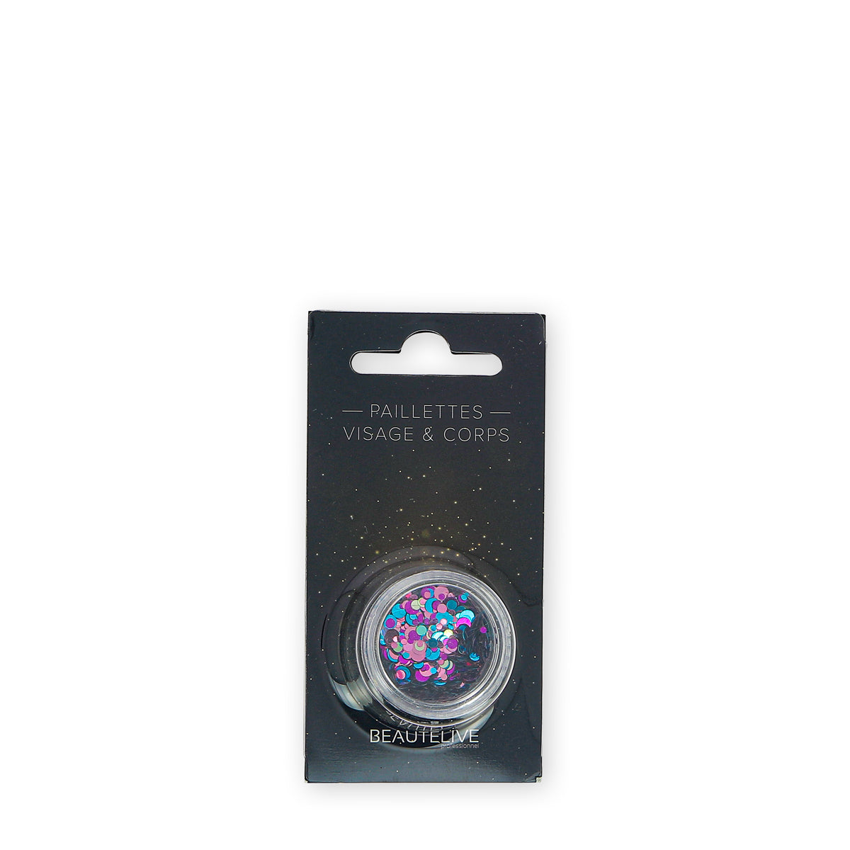 Paillettes visage multicolores Beautélive