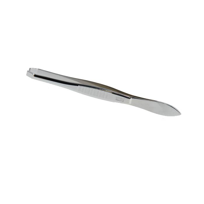 Chrome-plated tweezers, crab-jaw tips