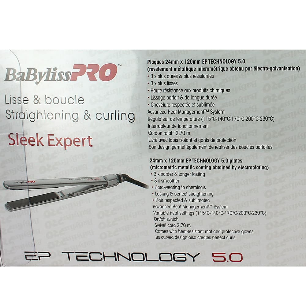 Nano Sleek EP Technology 5.0 Straightening Iron, Ref BAB2072EPE