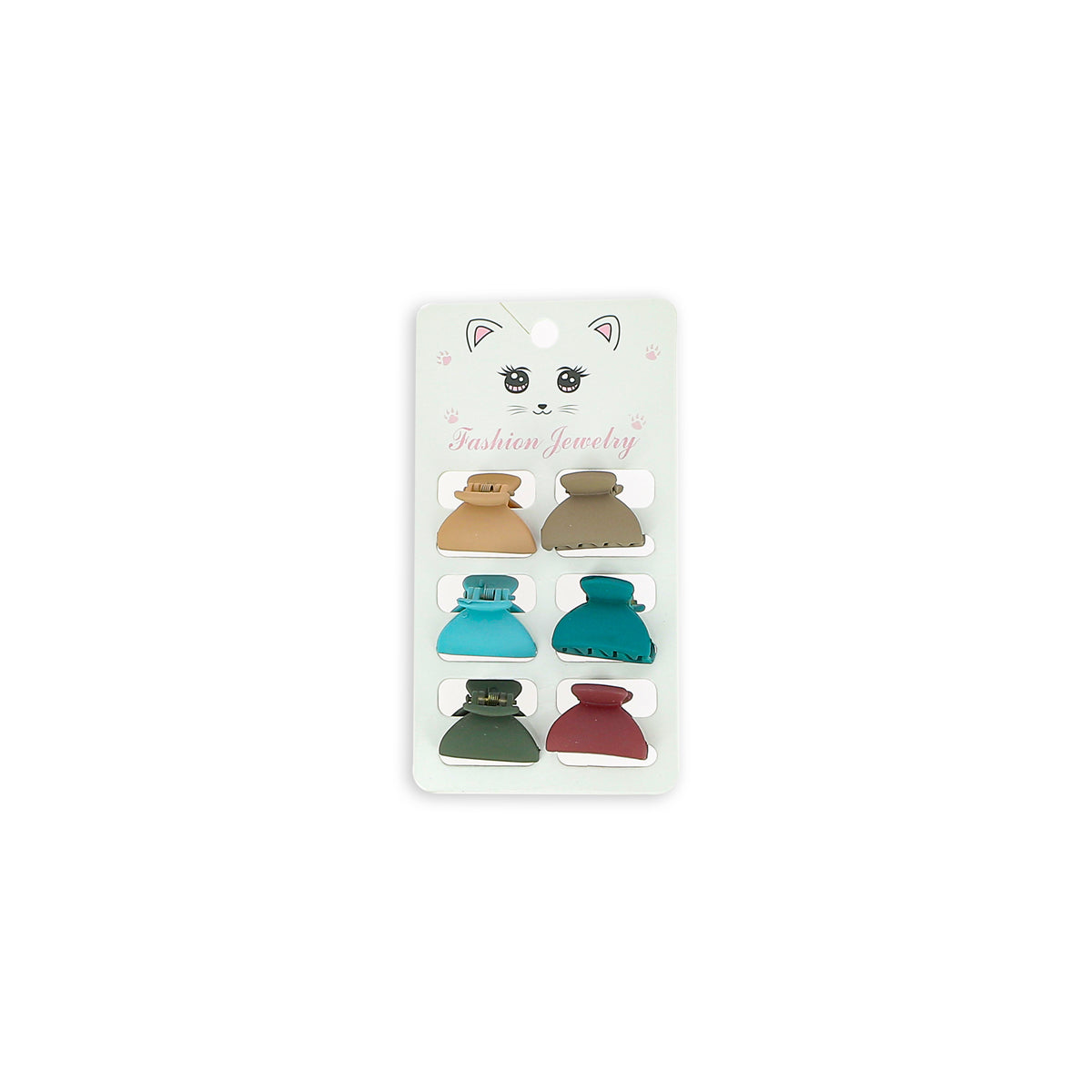 Rounded Matte Claw Clips x6