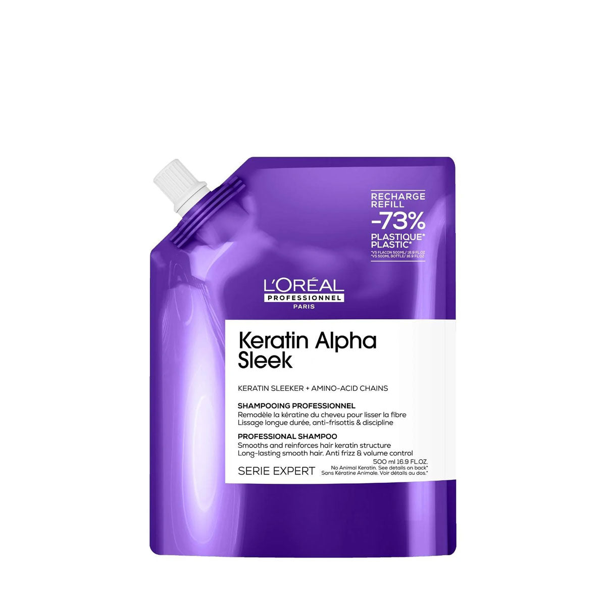 Recharge Shampoing Disciplinant Keratin Alpha Sleek Série Expert