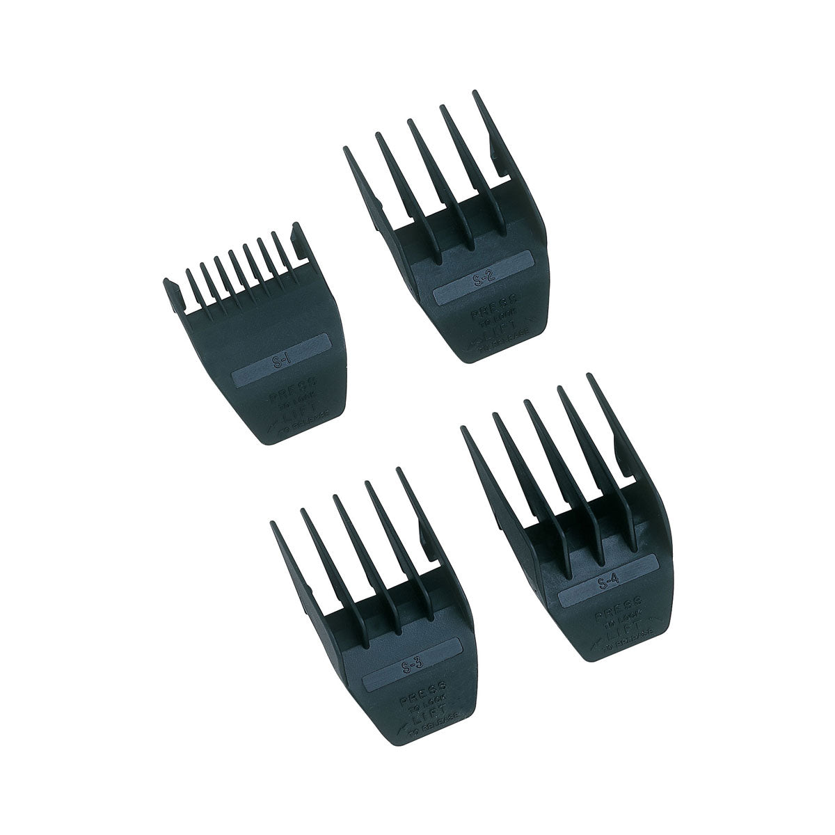 Set de 4 Contre-Peignes Nylon Noir 3-13mm pour Tondeuse BERET