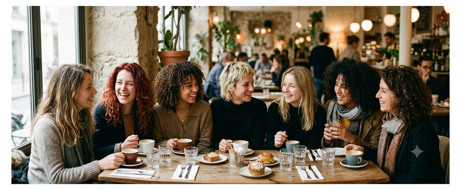 plusieurs femmes avec différents types de cheveux
