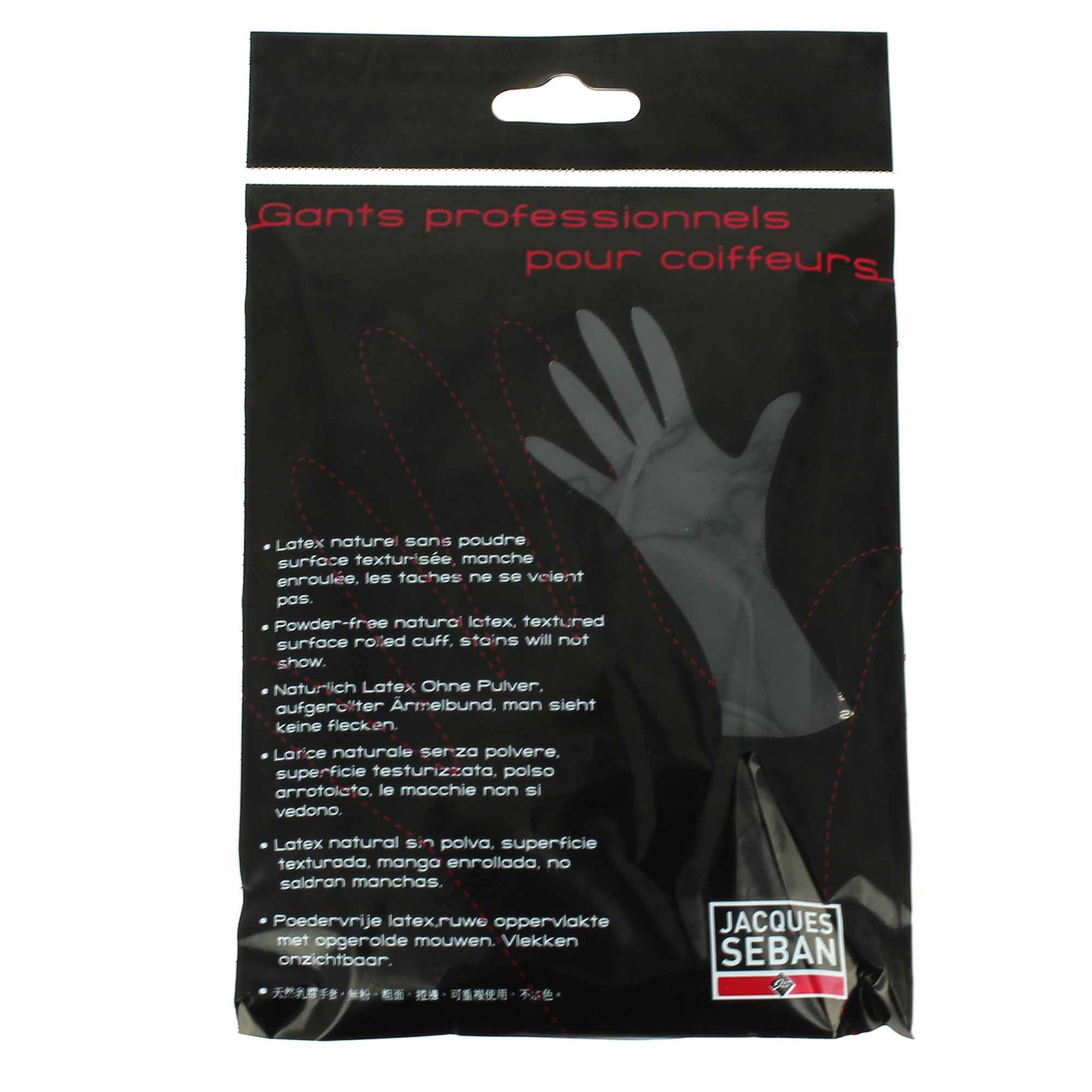 1 pair of black latex gloves