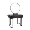 Coiffeuse NICOLE Noire Eclairage LED