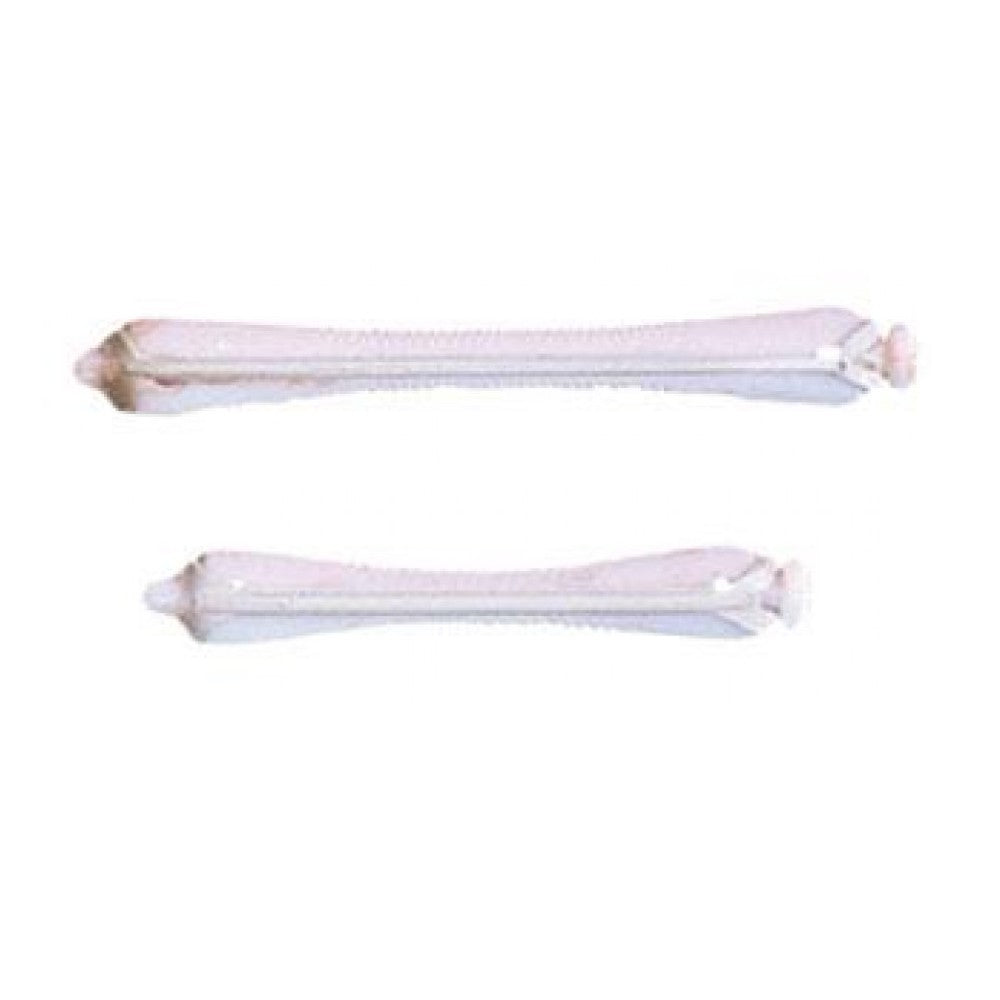 Permanent hair rollers white/pink 6mm x12