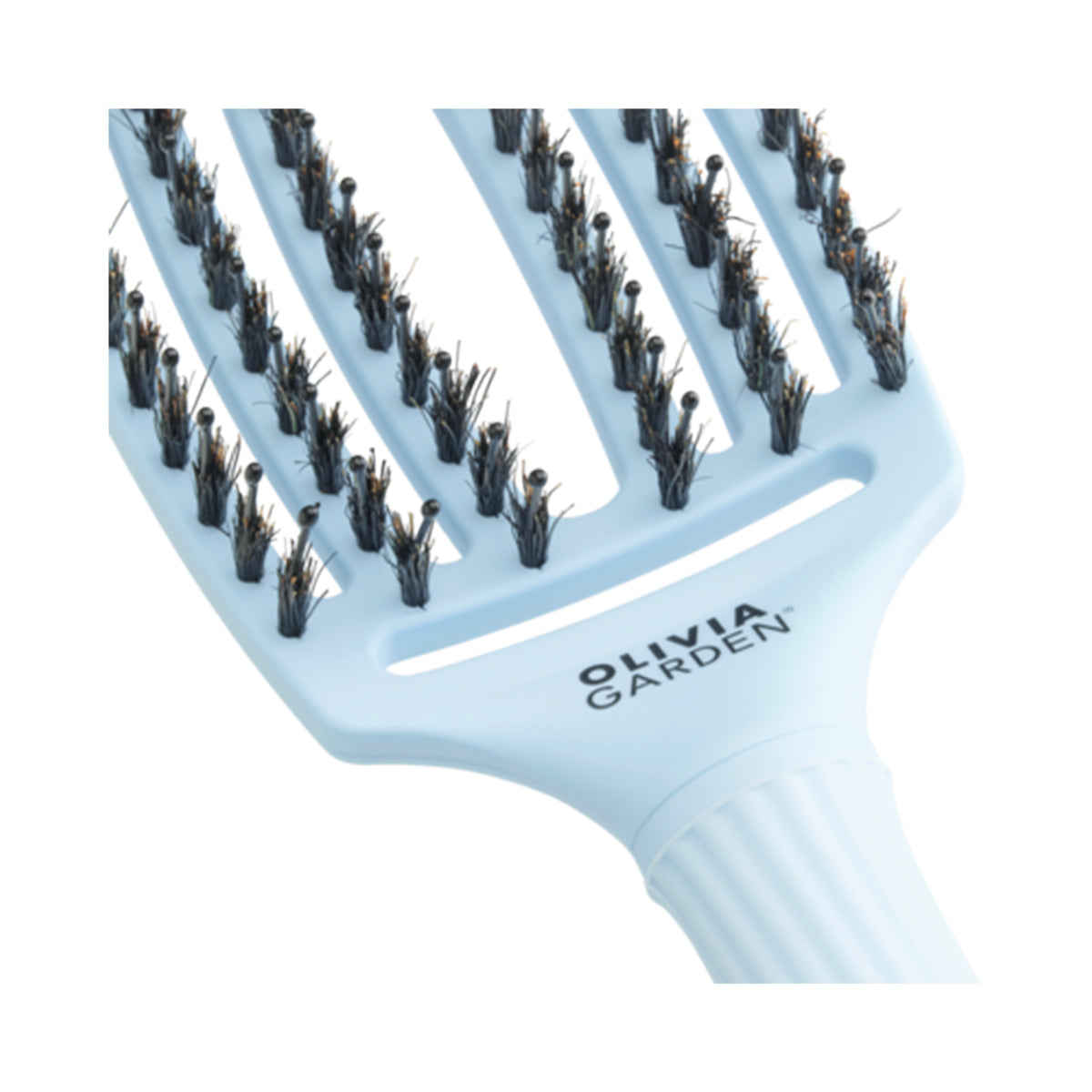 Brosse Fingerbrush Poils de sanglier & Nylon Bleu Pastel
