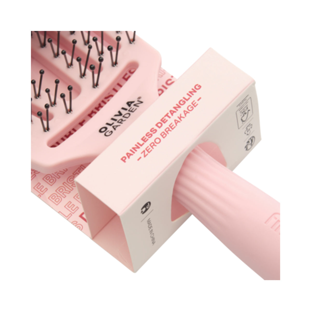 Brosse FINGERBRUSH Care Iconic Double Nylon Rose Pastel