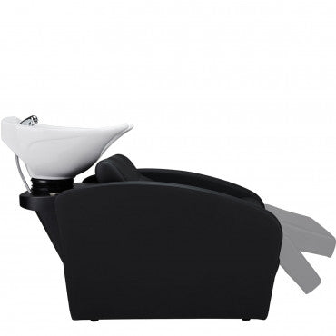 COMFORT Shampoo Unit White Bowl Electric Leg Rest
