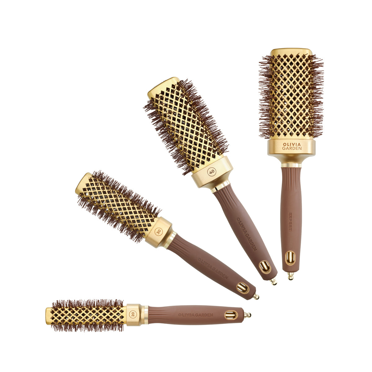 Expert Blowout Straight Brush Gold & Brown