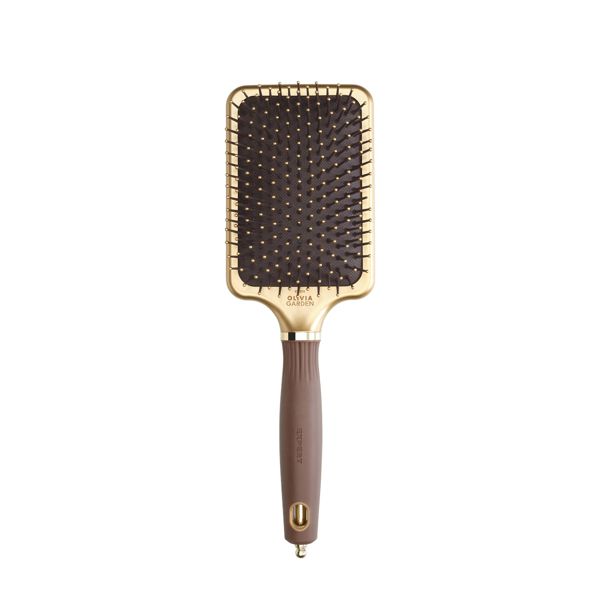 Expert Care Rectangular Brush Gold & Brown Size L