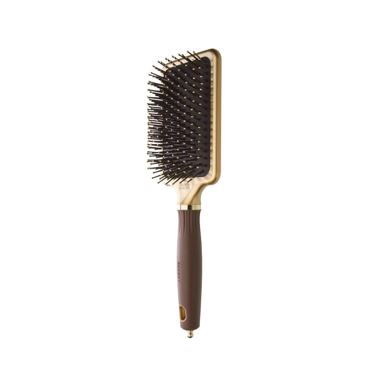 Expert Care Rectangular Brush Gold & Brown Size L