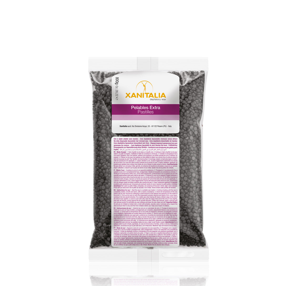 Black Stripless Elastic Wax Pouch