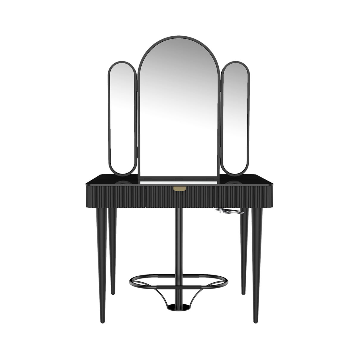 Hairdressing Station SARAH Plus Central 2-Seater Black