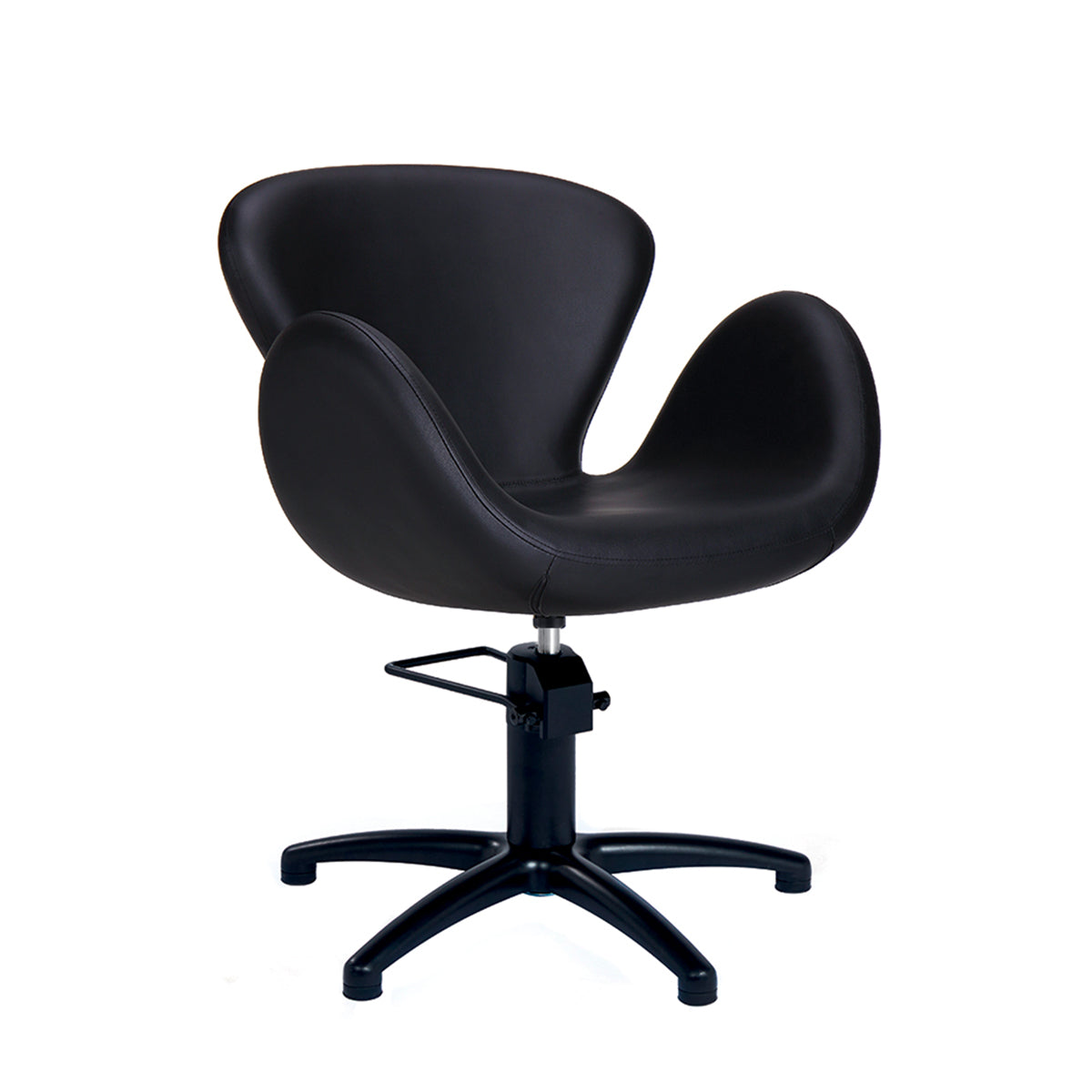 Fauteuil de Coiffure CHLOE Noir Base Etoile Noire