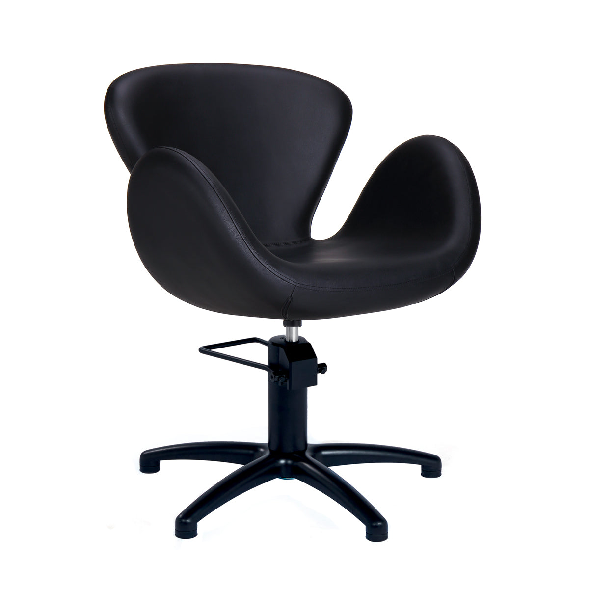 Fauteuil de Coiffure CHLOE Noir Base Etoile Noire