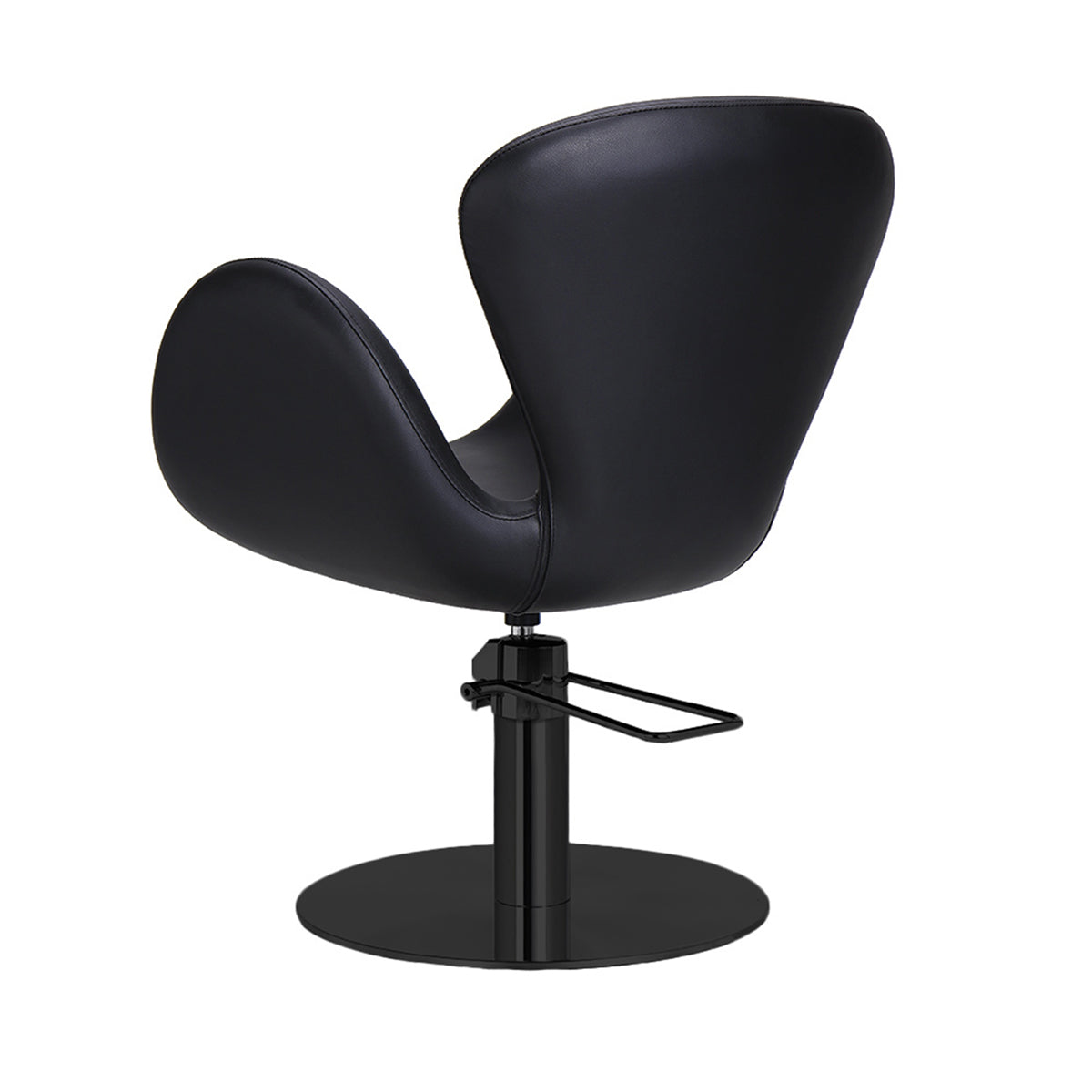 CHLOE BR Hairdressing Chair Black Black Round Base