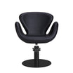 CHLOE BR Hairdressing Chair Black Black Round Base