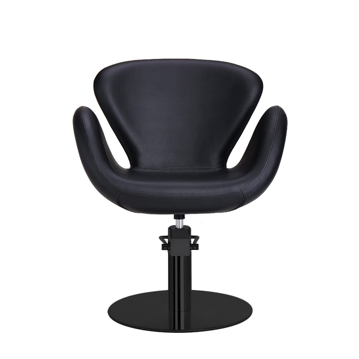 CHLOE BR Hairdressing Chair Black Black Round Base