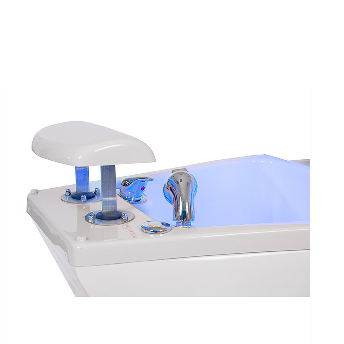 Fauteuil Pédicure GENTLE Bain de Pieds Blanc 2 Moteurs