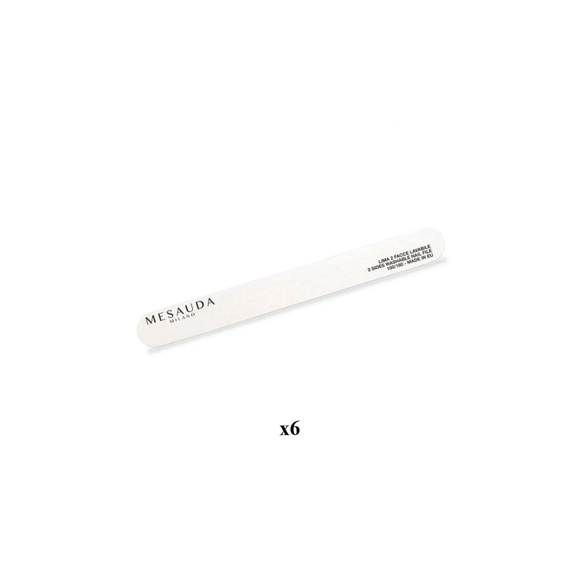 White Straight File 100/180 X6
