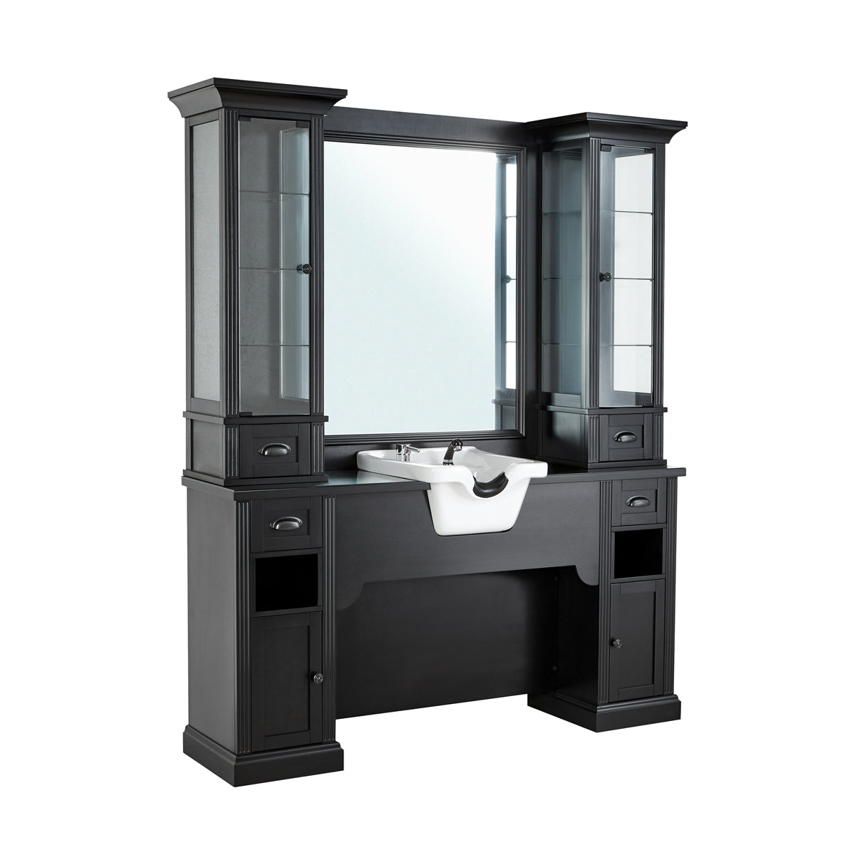 Meuble Barbier WILLIAM avec Cuvette Blanche