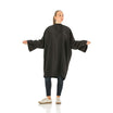 Peignoir Cape avec Manche Noir Fermeture à Velcro