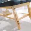 Blue ORIENT WOOD BED Massage Table