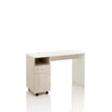 Table Manucure en Mélèze Naturel avec Tiroirs et Placard