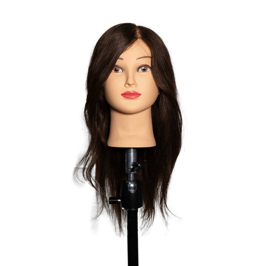 Tête Malléable Maureen Châtain 40cm spéciale balayage