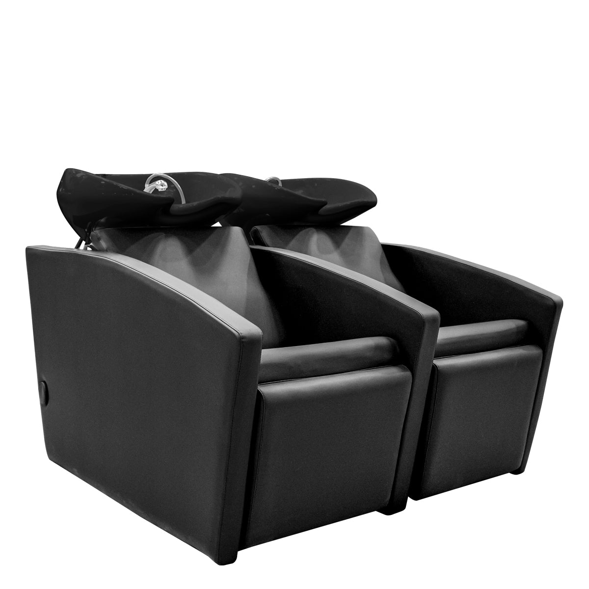 ADRIEN 2-Seater Fixed Backwash Unit Black Bowls