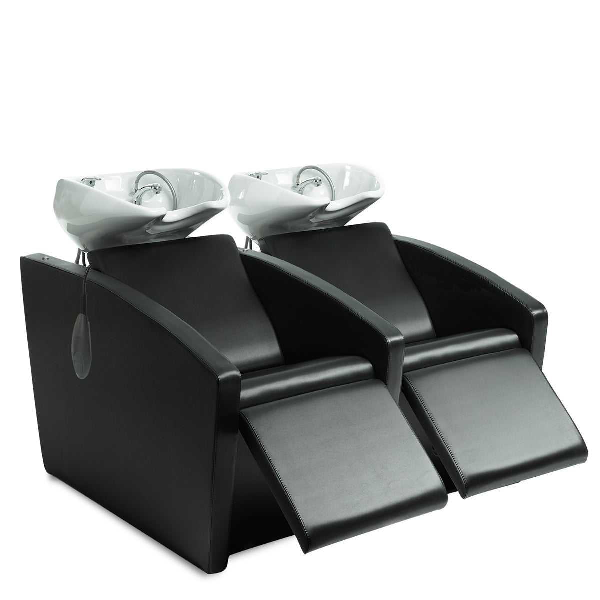 Adrien 2-seater Bathtub Air Massage Back Electric Leg Rests White Basin
