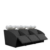 Bac THEO 3 Places Lève-jambes Electrique Cuvette Blanche
