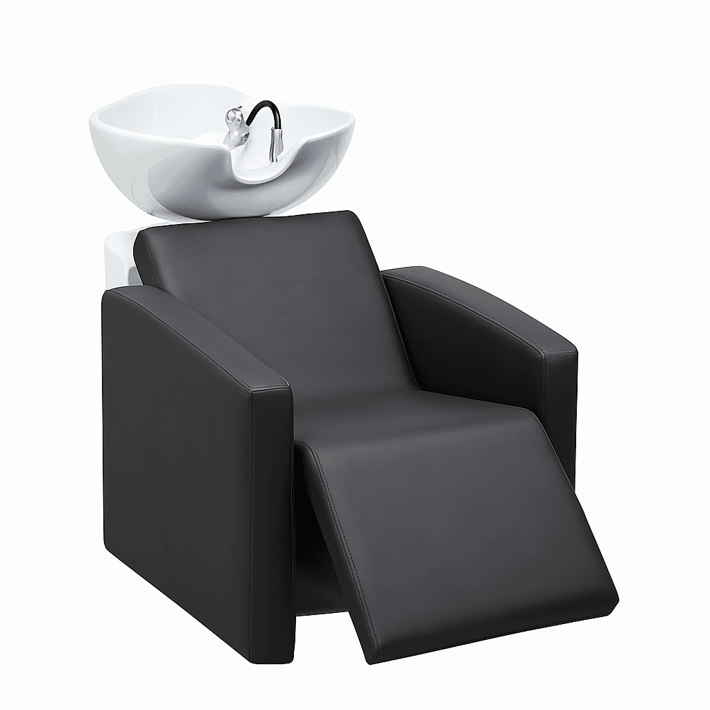 Up&Down Air Massage Bathtub + Electric Leg Rest Black 008C