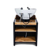 Bac E-BASIL Noir Accoudoirs Bois + Repose-Pieds Electrique