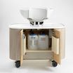 Bac HUB sur Roulettes Plateau Blanc Cuvette Blanche
