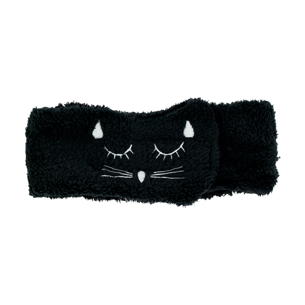 Black Cat Motif Sponge Headband