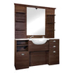 White 40cm protective glass for barber cabinet