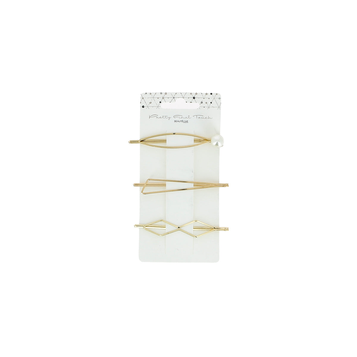 Barrettes Mixtes Dorées x3