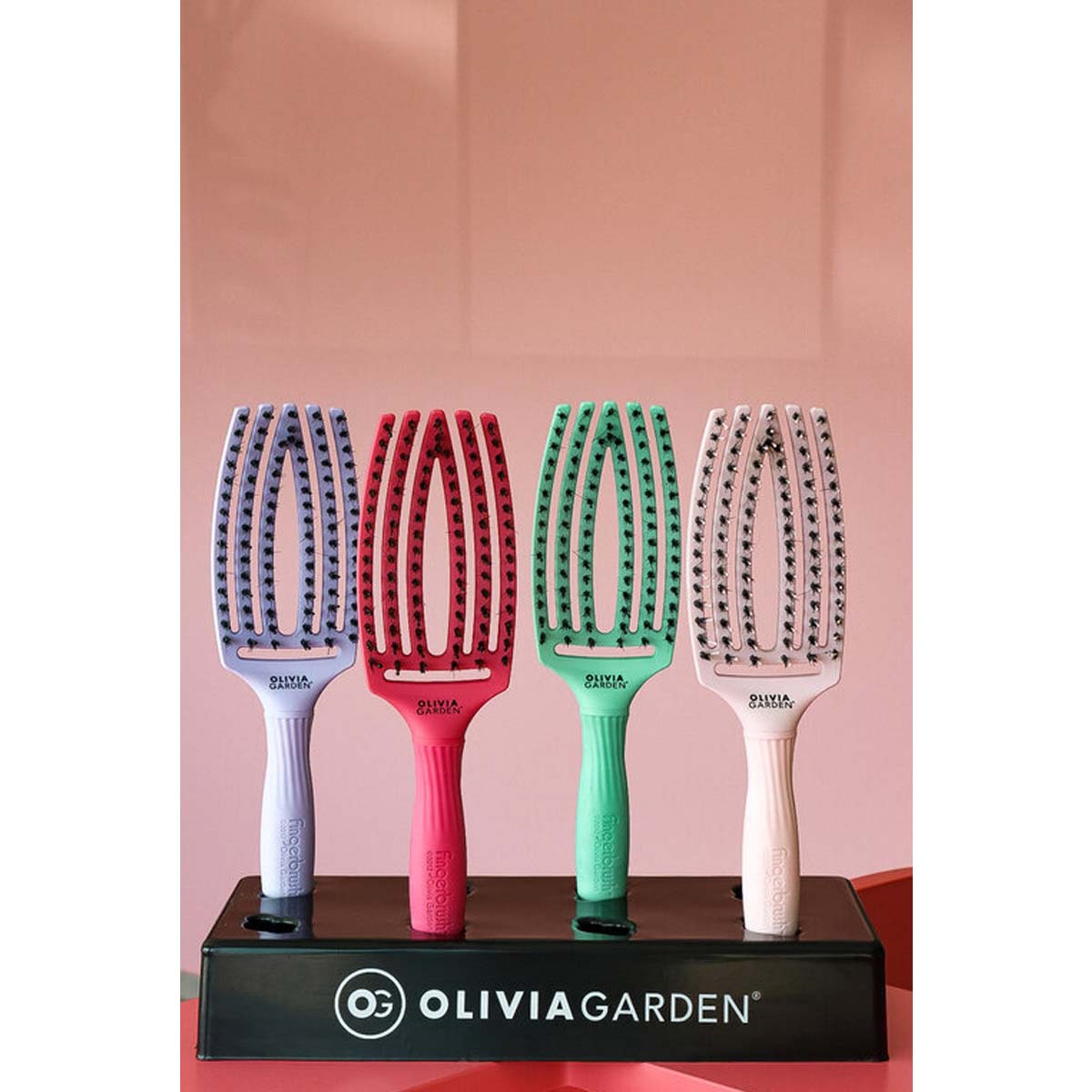 FINGERBRUSH CARE ICONIC Boar & Nylon Brush Hot Pink Size M