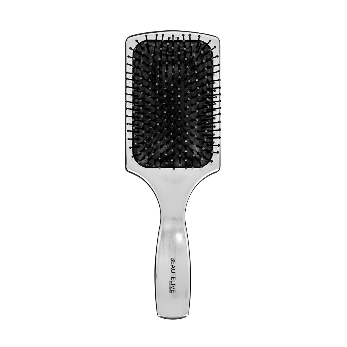 Paddle brush with plastic bristles