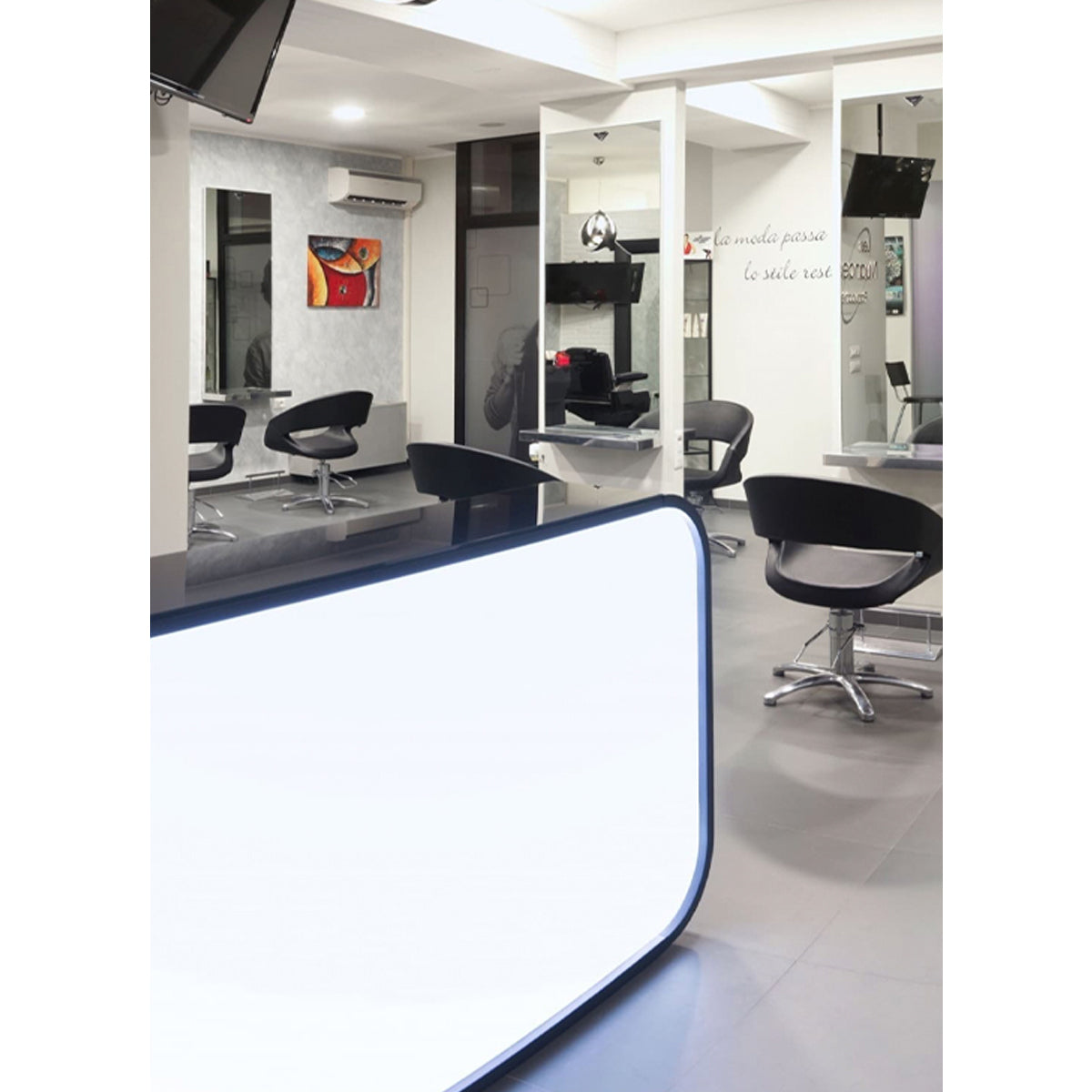 ECO GREEN Lacquered Ivory or Black Backlit LED Crate