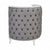 ROYAL I Rounded Padded Ottoman with Buttons Gloss White Frame